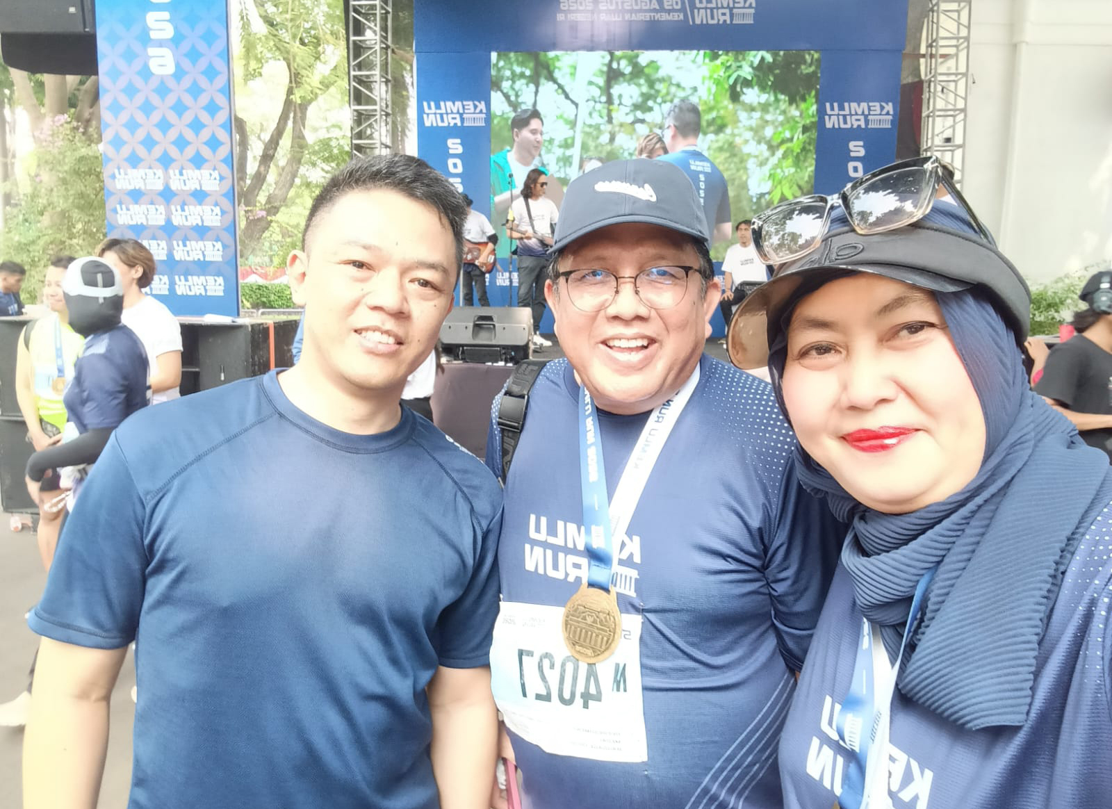 Mengikuti acara Kemlu Run, bersama Menteri dan Wakil Menteri Luar Negeri